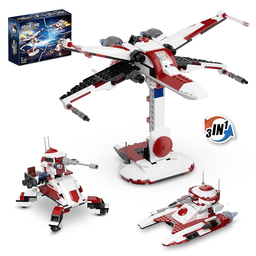 s*a様 【未開封7箱セット＋おまけ3箱】　WING KIT COLLECTIO Amazon.com: 3 in 1 Space Wars Building Set - Buildable Space